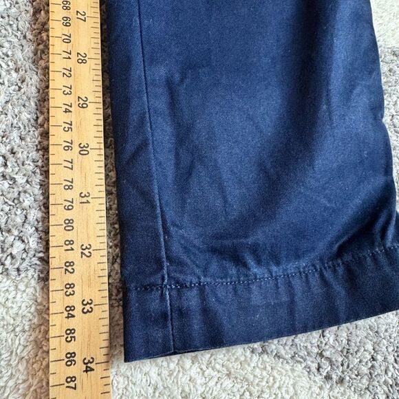 Lacoste pants Mens size 34 chino Slim Fit Navy Blue Cotton Straight Stretch - Picture 8 of 11
